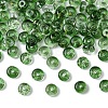 111Pcs Electroplate Transparent Colours Rainbow Glass Seed Beads SEED-YW0002-93G-1