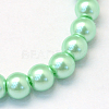 Baking Paint Pearlized Glass Pearl Round Bead Strands HY-Q330-8mm-63-2