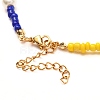 Glass Seed & Glass Pearl Beaded Necklace for Girl Women X1-NJEW-TA00007-5