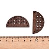 Poplar Wood Laser Cut Half Round Links Connectors WOOD-N016-47-3