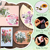 6 Sets 6 Colors Flower PET Waterproof Stickers STIC-TA0001-04-4