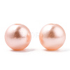 Spray Painted ABS Plastic Imitation Pearl Beads OACR-T015-05B-19-2