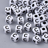 White Opaque Acrylic Beads MACR-R869-02C-1