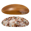 2Pcs 2 Colors Resin and Iron Hair Barrettes PHAR-GO0001-07B-1