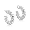 Brass Spiral Laid Stud Earrings for Women EJEW-A121-21S-2