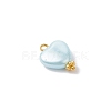 Opaque Acrylic Heart Pendants PALLOY-JF04283-02-4