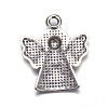 Tibetan Style Antique Silver Angel Pendants X-TIBEB-A11978-AS-LF-2