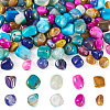100Pcs 5 Colors Natural Agate Beads G-TA0002-51-1