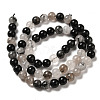 Natural Black Rutilated Quartz Beads Strands G-R446-6mm-37-01-7