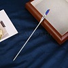 Electroplated Natural Quartz Crystal Hair Sticks PW-WG9F495-03-1
