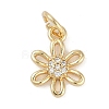 Rack Plating Brass Micro Pave Cubic Zirconia Pendants KK-H509-22G-01-1