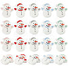 CRASPIRE 20Pcs 5 Colors Snowman Christmas Theme Food Grade Eco-Friendly Silicone Beads SIL-CP0001-05-1