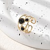Natural Black Agate Finger Rings STAS-Z112-05G-01-1