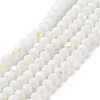 Electroplate Opaque Solid Color Glass Beads Strands EGLA-A044-P2mm-L01-1