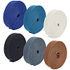 6 Colors Flat Polycotton Ribbon OCOR-BC0006-21A-1
