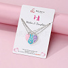 3Pcs Alloy Enamel Mom Daughter Heart Magnetic Pendant Necklace Sets for Mother's Day FS-WG5C723-01-2