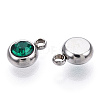 201 Stainless Steel Rhinestone Charms STAS-S068-03-1
