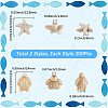 400Pcs 2 Styles Acrylic Imitation Turquoise Beads OACR-SC0002-25-2