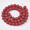 Spray Painted Natural Lava Rock Beads Strands X-G-N0324-C-05-2