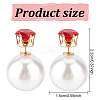 ANATTASOUL 10 Pairs 10 Colors Resin Diamond & Plastic Imitaion Pearl Front Back Stud Earrings EJEW-AN0002-65-2