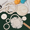 BENECREAT 12Pcs Wood Macrame Coaster Cutting Template DIY-WH0049-09-5