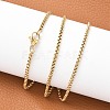 Ion Plating(IP) 304 Stainless Steel Venetian Chain Necklace Making STAS-A028-N032G-3