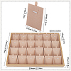 1 Set 24-Slot Wood Necklace Display Organizer Case with Velvet NDIS-SP0001-02-2