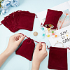 Beebeecraft 20Pcs Rectangle Velvet Drawstring Pouches TP-BBC0001-03B-01-3