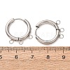304 Stainless Steel Huggie Hoop Earring Findings STAS-D183-03A-P-2