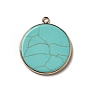 Synthetic Turquoise Dyed Pendants G-A213-01G-11-2