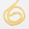 Natural Yellow Jade Bead Strands X-G-K121-01-6mm-2