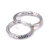 Brass Micro Pave Cubic Zirconia Huggie Hoop Earrings EJEW-K083-36P-A-2