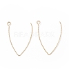 Ion Plating(IP) 316 Stainless Steel Earrings Finding X-STAS-B025-02G-1