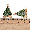 Christmas Theme Alloy Enamel Pendants ENAM-C031-01G-02-3