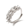 Adjustable Alloy Pad Ring Settings KK-C022-01E-P-1