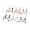 Acrylic Curb Chain Tassel Dangle Stud Earrings for Women EJEW-JE04767-1