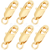 20Pcs Brass Lobster Claw Clasps KK-BBC0015-01B-G-1