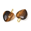 Natural Tiger Eye Pendants G-D104-01G-11-2