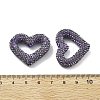 Heart Shape Polymer Clay Rhinestone Beads CLAY-NH0001-09A-06-3