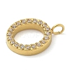 Ion Plating(IP) 304 Stainless Steel Micro Pave Cubic Zirconia Pendants STAS-Z107-03G-14-2