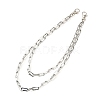 304 Stainless Steel Double Layer Cable Chains for Jeans Pants AJEW-E049-04P-1