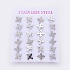 304 Stainless Steel Stud Earrings EJEW-L227-081P-1