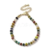 Natural White Jade and Natural Imperial Jasper Bead Bracelets BJEW-C061-03-1