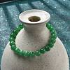 Natural Malaysia Jade(Dyed) Bead Stretch Bracelets BJEW-K212-B-013-4