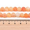 Frosted Natural Agate Beads Strands G-F367-8mm-03-6
