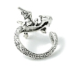 Dragon Alloy Open Cuff Rings RJEW-K275-22AS-3