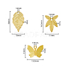 140Pcs 14 Style Brass Filigree Pendants KK-FH0006-06-2