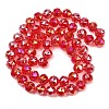 Transparent Electroplate Glass Beads Strands EGLA-N002-34C-B15-2