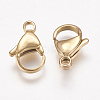 Ion Plating(IP) 304 Stainless Steel Lobster Claw Clasps STAS-P185-15-G-2