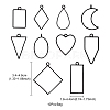 10Pcs Alloy Open Back Bezel Pendants PALLOY-YWC0002-02EB-4